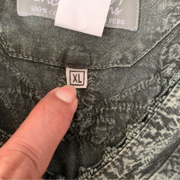 INCA COTTON EMBROIDERED TUNIC, lace trim - Picture 15 of 15